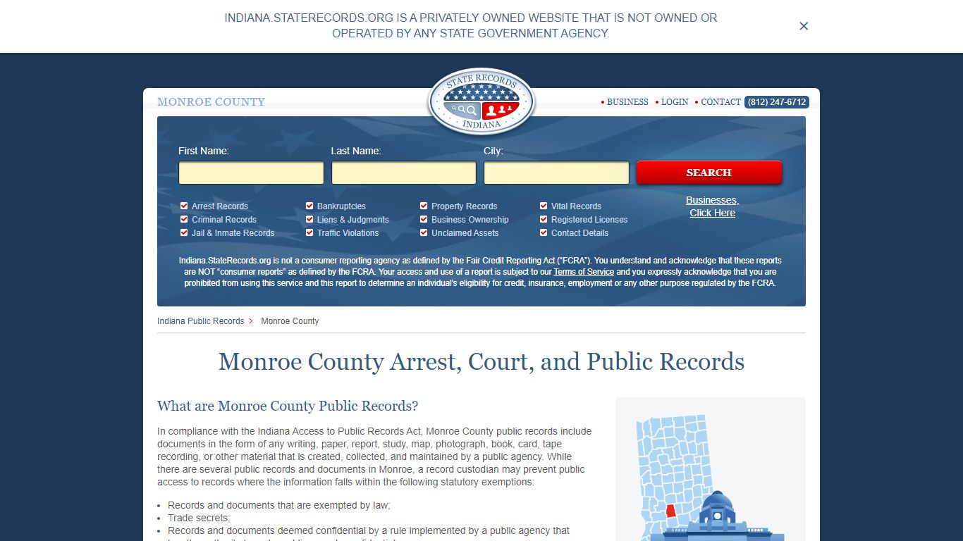 Monroe County Arrest, Court, and Public Records